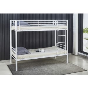 Litera singular as110  estructura metalica reforzado en color blanco
