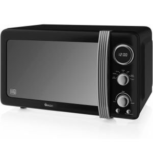 Retro microondas digital 20l, 5  swan sm22030lbneu negro 800w