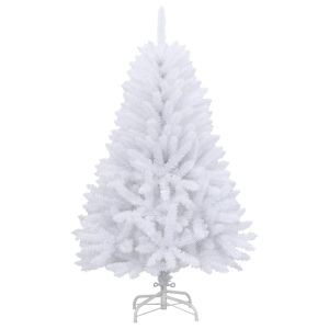 Árbol de navidad artificial con bisagras y soporte blanco 120cm es1417