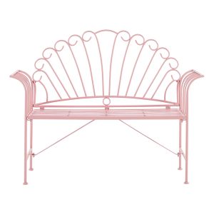 Banco de jardín cavinia 125 cm metal rosa