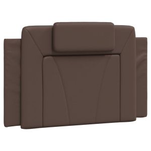 vidaXL cabecero de cama acolchado cuero sintético marrón 80 cm