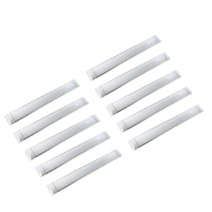 10x regletas LED slim 1200mm 36w, blanco cálido 3000k