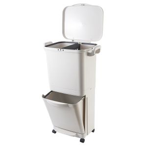 Cubo de basura de cocina de reciclaje 45l valoris