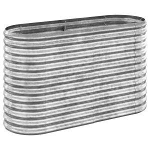 vidaXL jardinera arriate acero galvanizado plata 114x40x68 cm