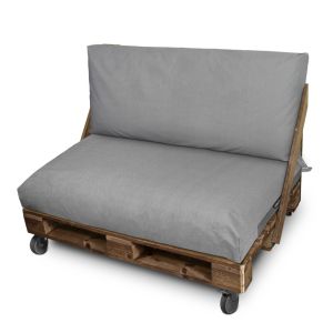 Funda para cojín de palets respaldo 120x45x25 sin relleno gris claro naylim