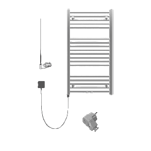 Toallero combi (agua 378w(dt=50k)+resistencia 300w)blanco 90x45cm/6m2