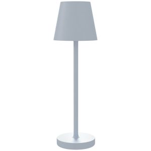 Lámpara de mesa 11.2x11.2x36.5 cm metal, acrílico color gris Homcom