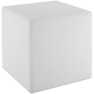 Cubo luminoso, LED, versátil, mando a distancia, 35x35x35 cm, blanco
