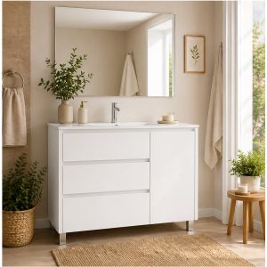Mueble de baño con lavabo volum sin espejo 90x45 cm blanco