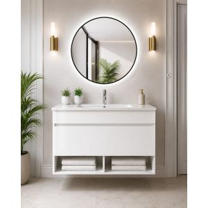 Mueble de baño con lavabo nebari sin espejo 80x45 cm blanco