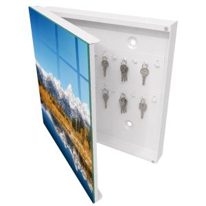 Caja para llaves diseño 30x30x5 otoño dorado, apertura izquierda