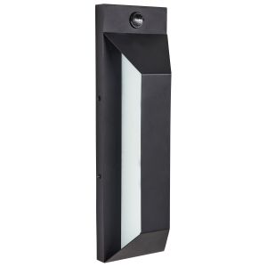 Lámpara de pared LED para exterior mawza con sensor de movimiento negro