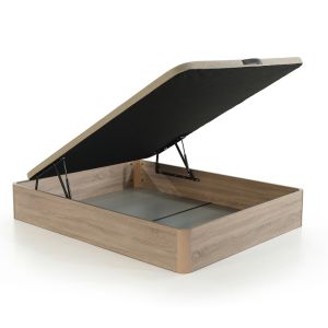 Canapé 90x190 cm beige abatible descansin reforzado y almacenaje