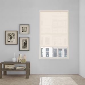 Estor enrollable easy fix screen apertura 10%  blanco lino 55 x 190cm