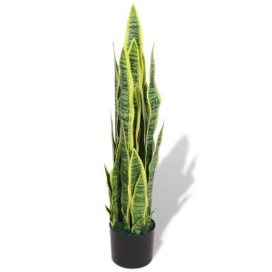 Planta sansevieria artificial con macetero 90 cm verde eerf6666