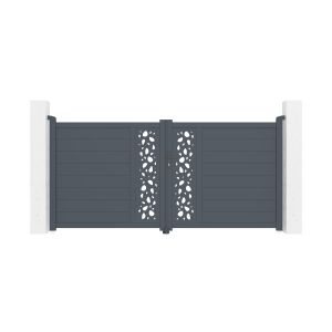 Pack puerta batiente 3m sunny a.140cm + puerta peatonal sunny 1m a.140cm