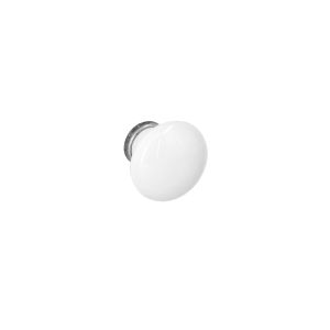 Pomo para muebles en zamac y porcelana 31 mm de diam