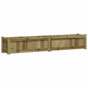 vidaXL jardinera de madera de pino impregnada 180x31x31 cm