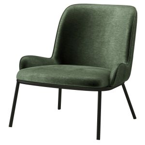 Alvin-sillón de terciopelo retro salvia