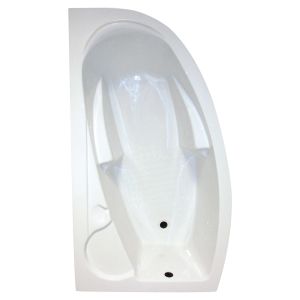 Ondee - bañera de ángulo fany - 160x90cm izquierda - blanco