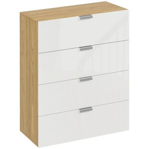 Cómoda con cajone 70x35x92 cm color blanco Homcom