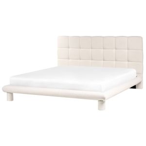 Cama bouclé cressat 180 x 200 cm blanco crema