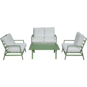 Conjunto de muebles de jardín de metal "queens" - 4 plazas - verde