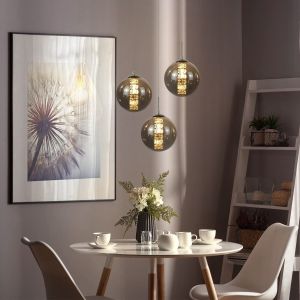 Nettlife lámpara colgar  g9 gris 30x30