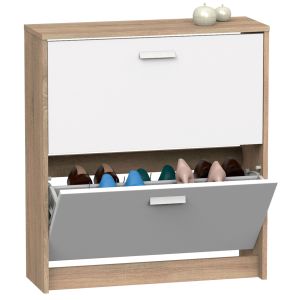 Zapatero entrada recibidor, mueble auxiliar e briebe nova blanco