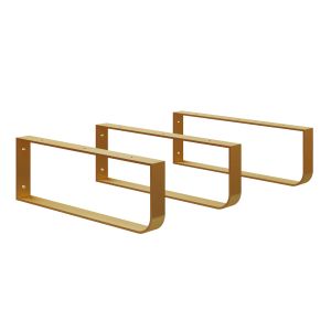 Pack 3 soportes toallero para encimera lavabo - oro dorado mate