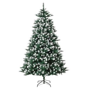 Árbol de navidad artificial 130x130x210 cm plástico color verde Homcom