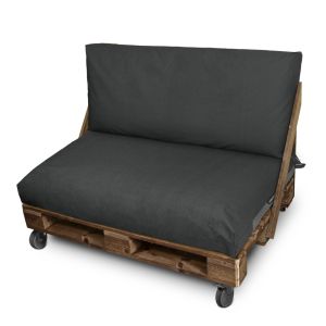 Funda para cojín de palets asiento y/o respaldo 120x60x20 sin relleno gris