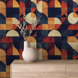 Papel geométrico diseño abstracto estructura multicolor 60cm por 250cm