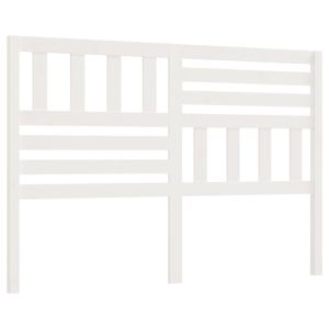 vidaXL cabecero de cama madera maciza de pino blanco 126x4x100 cm