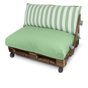 Cojín para palets toldotex verde asiento y/o respaldo 120x60x20 (rayado)