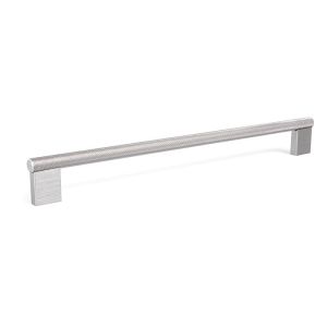 Tirador aluminio graf mini acabado efecto inox dist. 256mm.