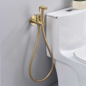 Set de ducha higiénica sky bath oro cepillado pvd inox s304 serie harmony