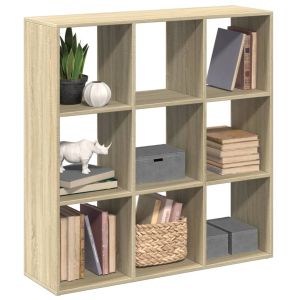 Librería divisor madera ingeniería roble sonoma 102x29x103,5 cm