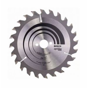 Hoja de sierra circular 160x20x2,6 mm para madera - 48 dientes - Bosch - 26
