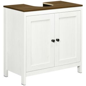 Armario de baño 60x30x60 cm color blanco kleankin, hogar - baño