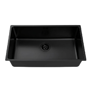 Inoxa fregadero 1 cubeta grande 76x44 en acero inoxidable negro