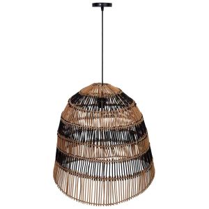 Lámpara techo de ratan marrón d56x55,5h cm