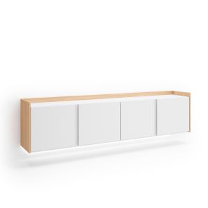 Mueble tv, 207x35x50cm, colgado, suspendido, LED rf4705
