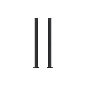Juego 2 postes hierro carmo 10x10 cm 205 cm negro