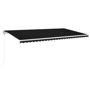 vidaXL toldo automático LED sensor de viento gris antracita 600x300 cm