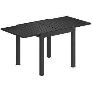 Mesa jardín extensible 160x80x75 cm aluminio Outsunny