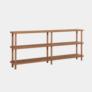 Estantería de madera <<zen>> - 180 x 35 x 75 cm - marrón
