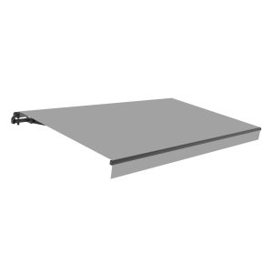 Toldo manual retráctil 4x2,5 gris – lona poliéster uv - aluminio antracita