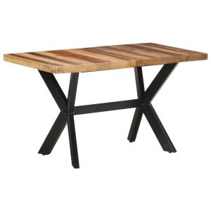 Mesa de comedor de madera acacia acabado miel 140x70x75 cm oif229269