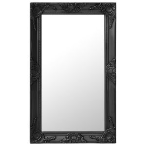 vidaXL espejo de pared estilo barroco negro 50x80 cm